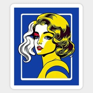 Retro Beautiful Girl Magnet